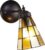 HAES DECO – Wandlamp Tiffany 17x12x23 cm Bruin Glas Metaal Muurlamp Sfeerlamp Tiffany Lamp