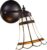 HAES DECO – Wandlamp Tiffany 17x12x23 cm Wit Bruin Glas Metaal Rond Muurlamp Sfeerlamp Tiffany Lamp