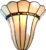 HAES DECO – Wandlamp Tiffany 28*18*33 cm Beige Ijzer, Glas Art Deco Muurlamp Sfeerlamp Glas in Lood