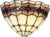 HAES DECO – Wandlamp Tiffany 30x14x20 cm Beige Bruin Glas Driehoek Roos Muurlamp Sfeerlamp Glas in Lood