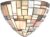 HAES DECO – Wandlamp Tiffany 30x16x18 cm Bruin Beige Glas Driehoek Muurlamp Sfeerlamp Glas in Lood