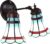 HAES DECO – Wandlamp Tiffany 30x23x23 cm Blauw Rood Glas Metaal Muurlamp Sfeerlamp Tiffany Lamp