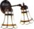 HAES DECO – Wandlamp Tiffany 30x23x23 cm Wit Bruin Glas Metaal Geen vorm Muurlamp Sfeerlamp Tiffany Lamp