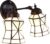 HAES DECO – Wandlamp Tiffany 30x23x23 cm Wit Bruin Glas Metaal Muurlamp Sfeerlamp Tiffany Lamp