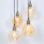 Hanglamp 4-lichts Livia – amber en cognac glas