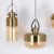 Hanglamp 4-lichts met bronzen details en amber glas – Laure