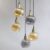 Hanglamp 5-lichts met smoke en amber glas – Lyana