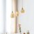 Hanglamp amber glas met bolling detail – Vanessa