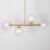 Hanglamp Asun met gouden frame en transparant glazen bollen