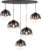 Hanglamp Fantasy Globe Smoke Transparant Glas Ovaal 5Lichts