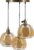 Hanglamp glas goud – glass roest – verlichting glas