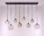 Hanglamp Grey Eef – 8xE27 bollen – grijs getint glas – 165cm