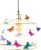 Hanglamp Kinderkamer met Vlinders-GOUD-Kinder hanglampen-Hanglamp kinderkamer goudkleurig-lamp met vlinders-vlinderlamp-lamp babykamer-lamp kinderkamer-lamp meisjeskamer-Ø30cm.