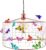 Hanglamp Kinderkamer met Vlinders-Koper-Neon-Kinder hanglampen-Hanglamp kinderkamer groen geel oranje roze blauw-lamp met vlinders-vlinderlamp-lamp babykamer-lamp…