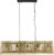 Hanglamp Launch rechthoekig | 5 lichts | massief mango naturel | 132x27x43 cm | eetkamer/woonkamer | modern / industrieel design