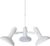 Hanglamp Vectro 3 lichts Ø 55 cm wit