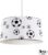 Hanglamp voetbal – kinder & babykamer – lampen – wit – zwart – kunststof – 30x25cm – excl. lichtbron