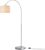 Home Sweet Home – Moderne Boog Vloerlamp Duke – staande lamp fischer met linnen lampenkap – Geborsteld staal – 98/30/180cm – geschikt voor E27 LED lichtbron – geschikt voor…