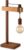 Home Sweet Home – Vintage tafellamp Denton – Roest – 15/26/55cm – bedlampje – geschikt voor E27 LED lichtbron – gemaakt van Metaal en Hout