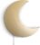 Houten wandlamp kinderkamer | Maan – goud | toddie.nl