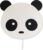 Houten wandlamp kinderkamer | Panda – wit/zwart | toddie.nl