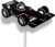 Houten wandlamp kinderkamer | Racewagen, Formule 1 – zwart | toddie.nl