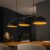 Hoyz Collection – Hanglamp 3L Halfronde Kap-ribbel – Artic Zwart