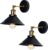 Industriële Wandlamp Set van 2 – Zwart – Goud – lamp – Ijzer – Vintage – Retro – e27