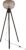 J-Line lamp Staand Teri Tripod – glas/hout – grijs/zwart