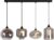 KLIMliving Chiloé – Hanglamp glas – Hanglamp smoke glas – Hanglamp industrieel – Hanglamp eetkamer – 4x E27