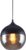 KLIMliving Moorea – Hanglamp – 1xE27 – Zwart – Glas – Amber – Hanglamp eetkamer – Hanglamp Woonkamer – Hanglamp industrieel