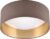 LED Plafondlamp – Trion Lukaku – Warm Wit – 3000K – 12W – Rond – Taupe – Textiel