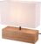 LED Tafellamp – Tafelverlichting – Trion Wooden – E27 Fitting – Rechthoek – Mat Wit – Hout