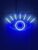 LED Wandlamp ” Oog” met neonlicht – blauw en wit neon licht – werkt met USB aansluiting – hoogte 19 x 30 x 1 cm – Wandlamp – Sfeerlamp – Decoratieve verlichting – Woonaccessoires