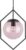 Leitmotiv – Diamond Framed – Hanglamp – Glas, ijzer – 20x42x25cm – Roze