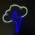 Lightning Cloud – Blauw met Wit – NEON-SIGN – Hangmodel – Neon led sign – Kunststof – Niet verstelbaar – Voor binnen – Geen fitting – Aan/uit schakelaar – op product – USB -…