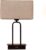 LIMITHES – Julia – Tafellamp – Tafellamp industrieel zwart – Bedlamp – Dimbaar touch control – Usb oplader – Led – Beige kap – Linnenlook –