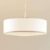 Lindby – Hanglamp – 1licht – Stof, metaal – H: 12 cm – E27 – wit, mat nikkel