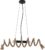 Lindby – hanglamp – 2 lichts – ijzer, henneptouw – H: 18 cm – E27 – bruin, zwart