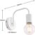 Lindby – wandlamp – 1licht – ijzer – H: 15 cm – E27 – mat wit