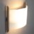 Lindby – wandlamp – 2 lichts – glas, metaal – H: 25 cm – E27 – wit gesatineerd, nikkel gesatineerd