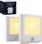 Lueas® – 2 x stopcontact lampje met bewegingssensor – plugin ledlamp – Nachtlampje – Kinderlampje – warm licht – dimbaar