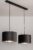 Lumidora Hanglamp 30928 – CHARLOTTE – 2 Lichts – E27 – Zwart – Grijs – Zilvergrijs – Metaal