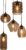 Lumidora Hanglamp 74964 – NAPELS – 5 Lichts – E27 – Bruin – Metaal – ⌀ 55 cm