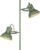 Lumidora Vloerlamp 74782 – INDUSTRIAL – 2 Lichts – E27 – Groen – Goud – Metaal