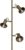 Lumidora Vloerlamp 74788 – MADEE – 3 Lichts – E14 – Grijs – Goud – Messing – Metaal