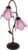 LumiLamp Tiffany Tafellamp 35x18x61 cm Bruin Roze Kunststof Glas Tiffany Bureaulamp