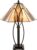 LumiLamp Tiffany Tafellamp 51x44x66 cm Bruin Beige Glas Tiffany Bureaulamp