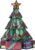 LumiLamp Tiffany Tafellamp Kerstboom 17x17x23 cm Groen Glas Tiffany Bureaulamp