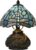 LumiLamp Tiffany Tafellamp Ø 20×28 cm Blauw Glas Libelle Tiffany Bureaulamp